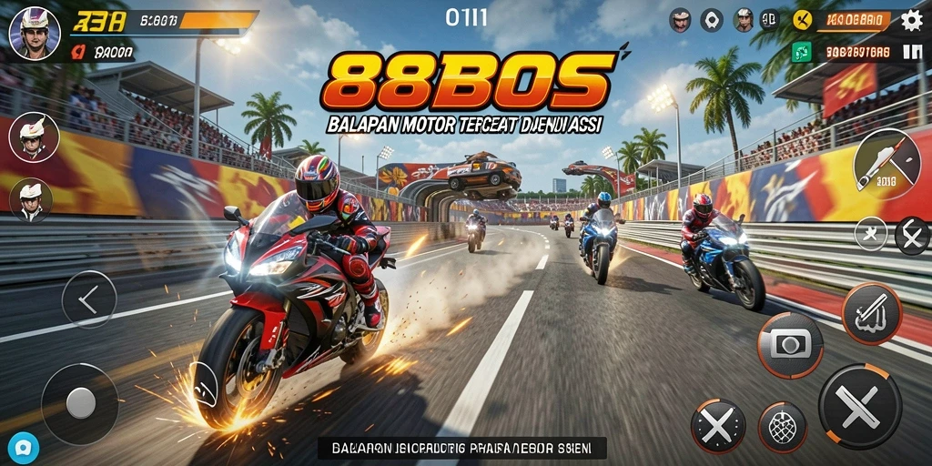 Tampilan seru dari balapan motor di 88BOS yang penuh aksi.
