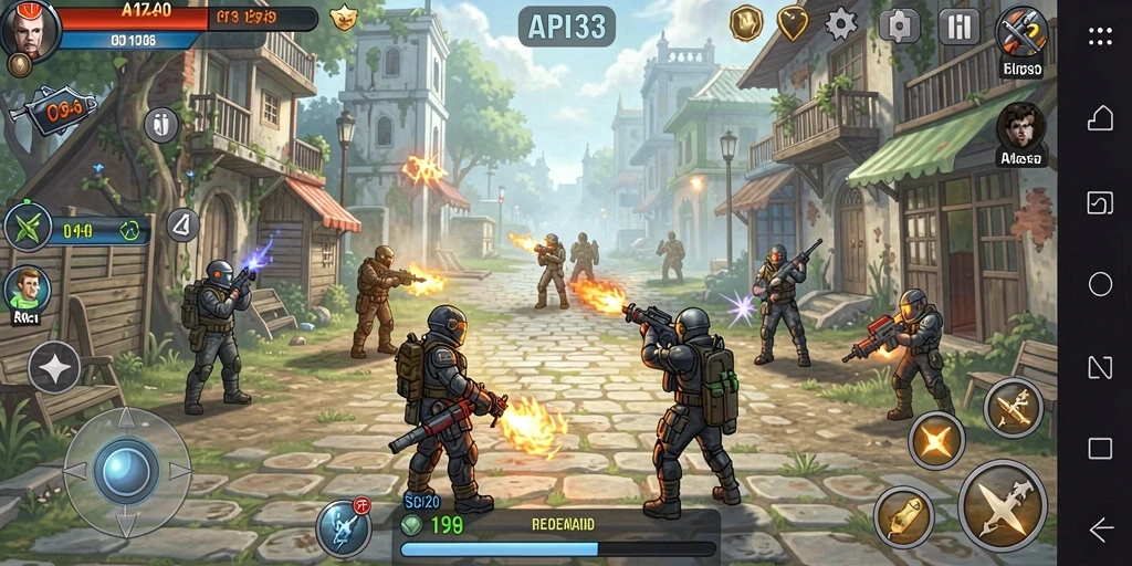 Tampilan gameplay dari API33 yang menawan dan menarik.