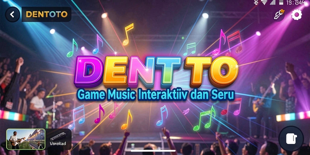 Screenshot DENTOTO menampilkan gameplay seru dan interaktif musik.