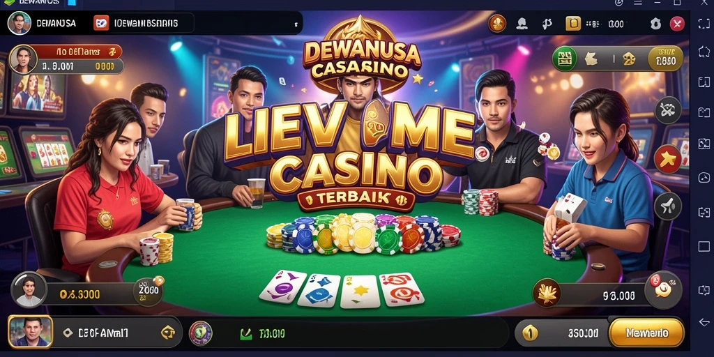 Tampilan gameplay DEWANUSA yang menampilkan suasana Live Casino yang mendebarkan.