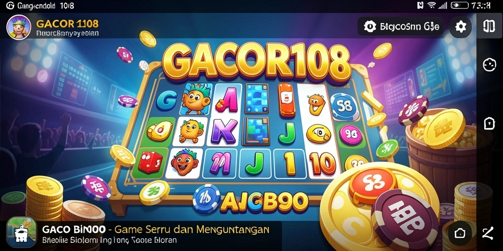 Screenshot utama GACOR108 menampilkan kegembiraan permainan Bingo.
