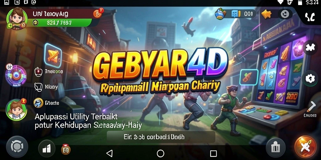 Tampilan antarmuka utama aplikasi GEBYAR4D yang menarik dan mudah digunakan.