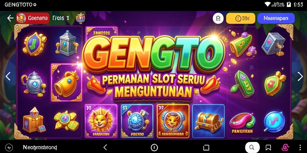 Screenshot gameplay GENGTOTO menampilkan keseruan permainan Slot.