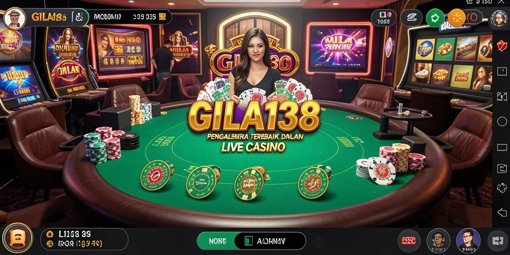 Screenshot GILA138 menampilkan gameplay yang menarik dalam suasana Live Casino.