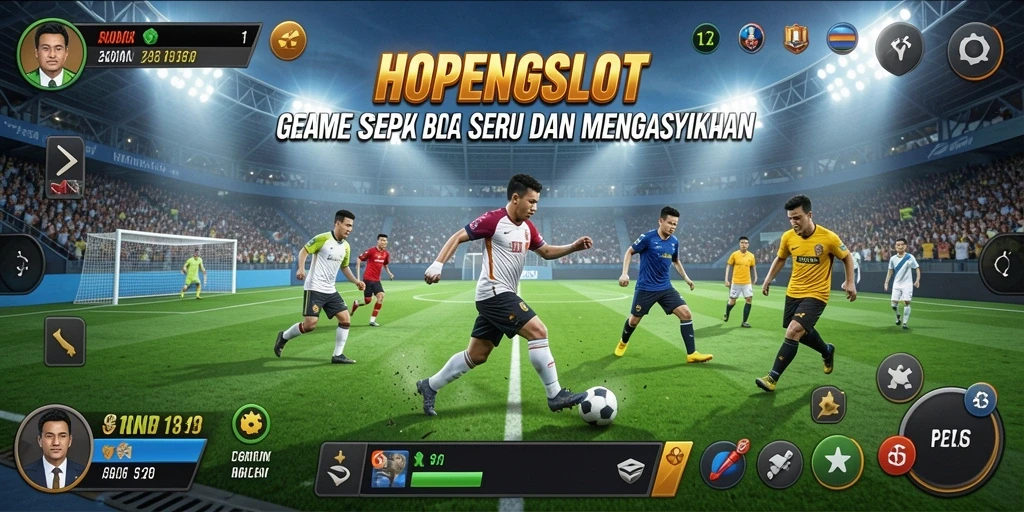 Tampilan gameplay HOPENGSLOT yang memukau dan penuh aksi sepak bola.