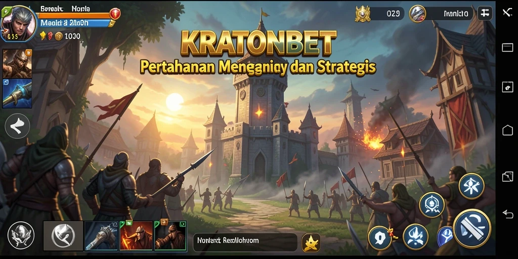 Tangkapan layar gameplay yang menunjukkan menara dan musuh dalam aksi.