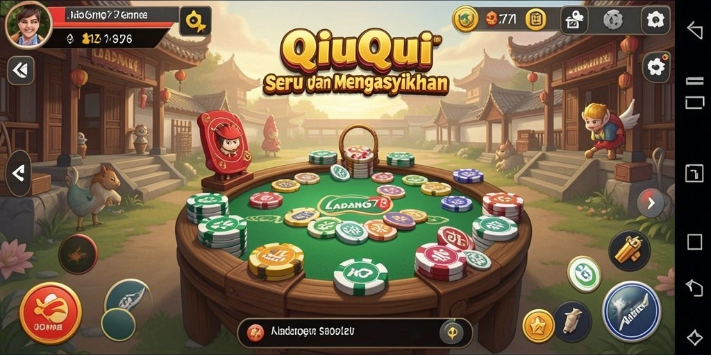Screenshot utama LADANG78 dengan gameplay QiuQiu yang menarik.