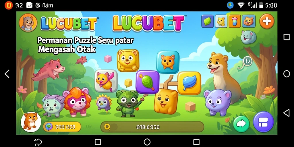 Tampilan gameplay seru dari LUCUBET dengan berbagai teka-teki menantang.