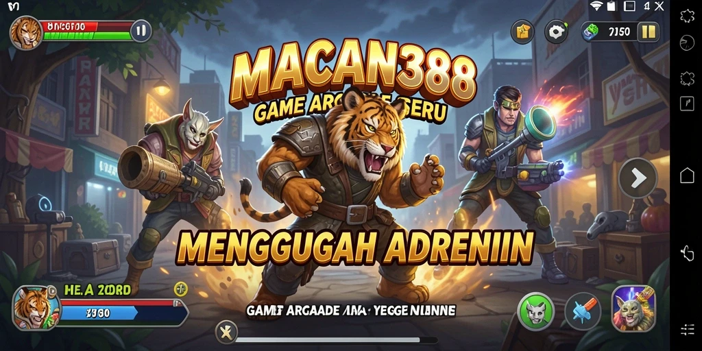 Menampilkan aksi seru dalam gameplay arcade MACAN388.