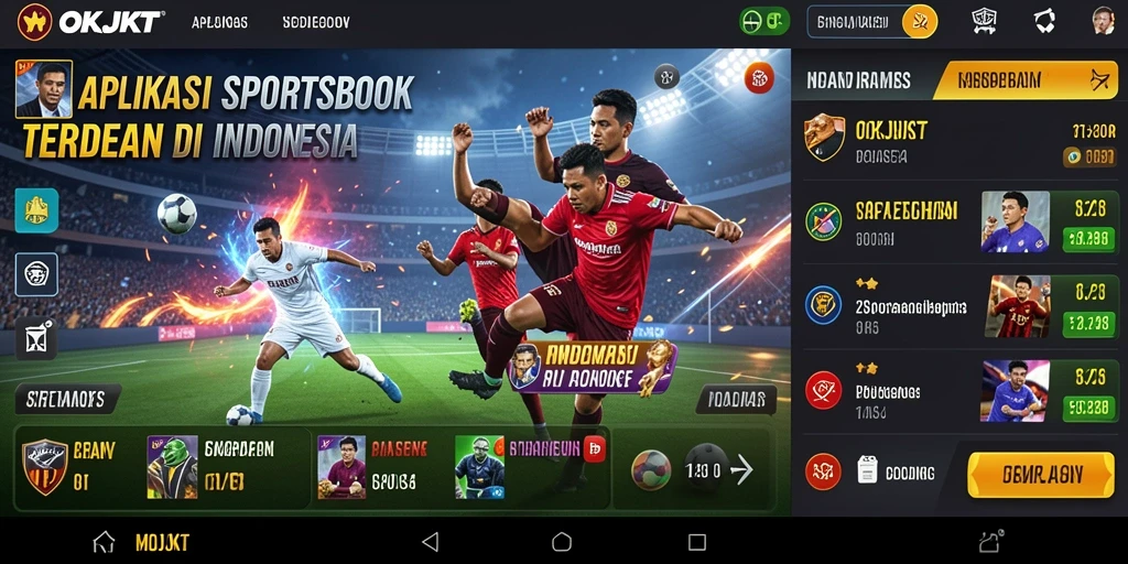 Tampilan menarik dari gameplay aplikasi Sportsbook OKJKT.