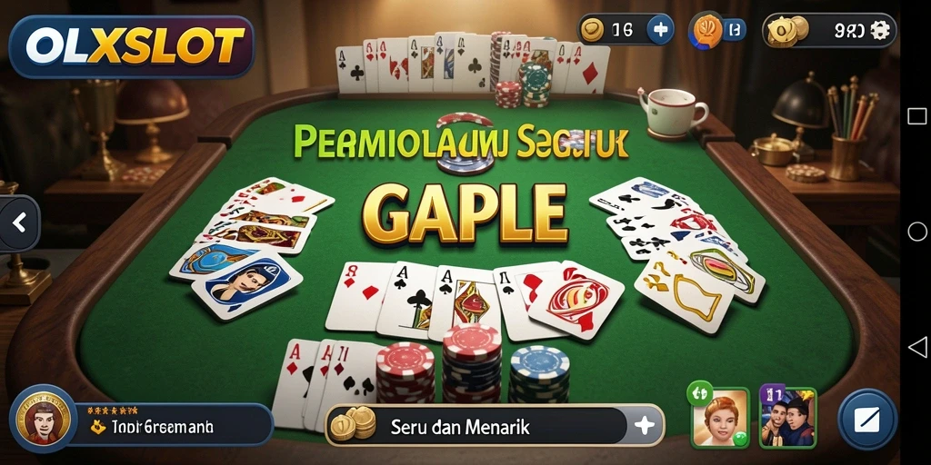 Tampilan menyenangkan dari gameplay Gaple di OLXSLOT.