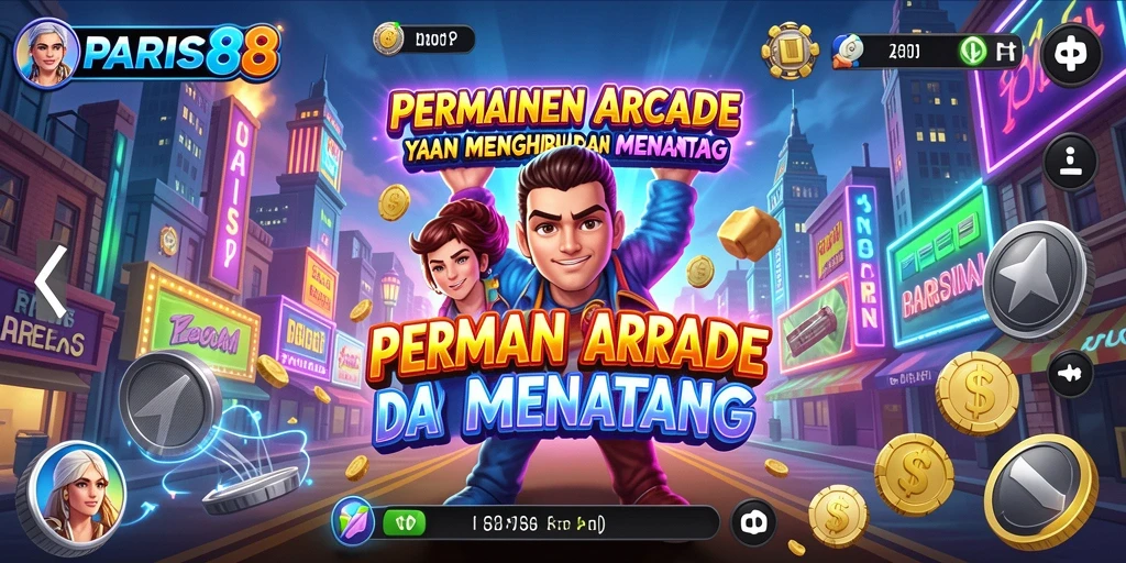 Tangkapan layar PARIS88 menampilkan aksi seru dalam permainan arcade.