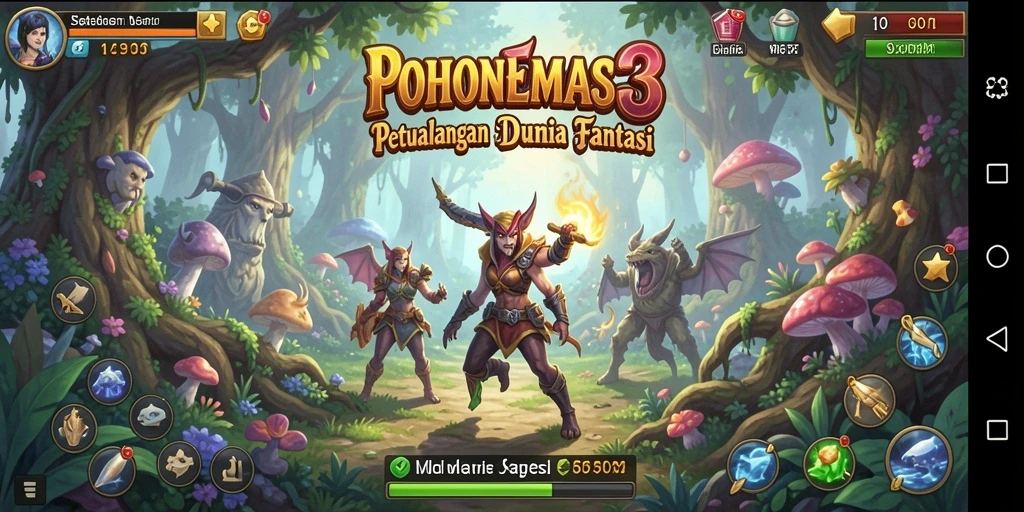 Tampilan gameplay seru dalam petualangan POHONEMAS33.