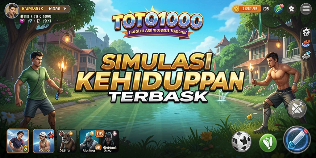 Tangkapan layar gameplay TOTO1000 yang menunjukkan interaksi karakter.